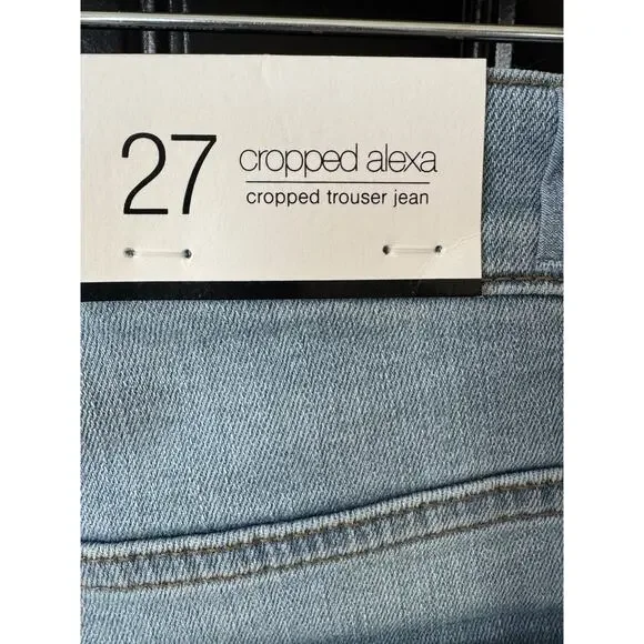 7 For All Mankind Alexa Cropped Trouser Wide Leg Jeans Women's Size 27 - Picture 6 of 9